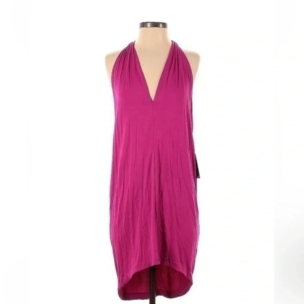 Express | Dark Pink Shift Plunge Deep V-Neck Sleeveless Dress Size XS NWT